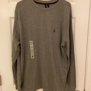 Men’s Polo grey long sleeve shirt